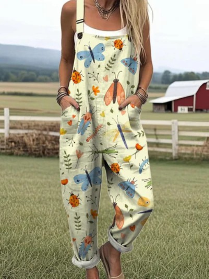 Caroline™ | Insect Pattern Jumpsuit