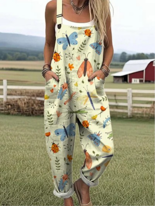 Caroline™ | Insect Pattern Jumpsuit