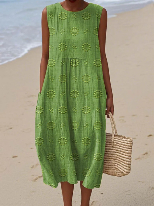 Sara™ | Patterned Midi Dress