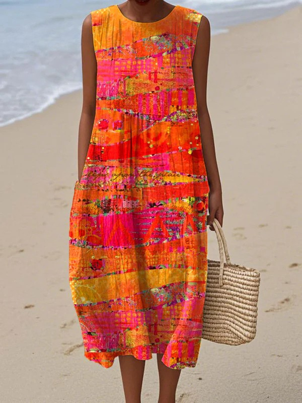 Faya™ | Sunset Midi Dress