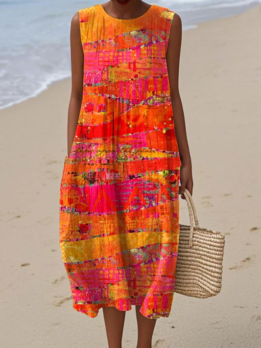 Faya™ | Sunset Midi Dress