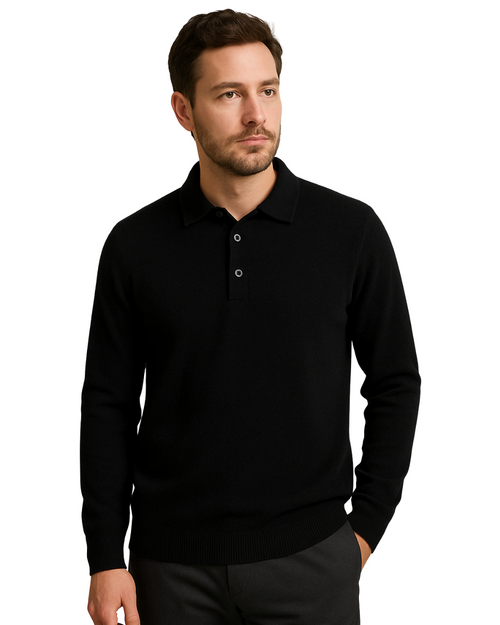 Leo - 100% cashmere polo shirt