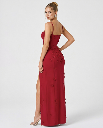 Luna Slit Maxi™ – Corset Floral Dress (Romantic Elegance Sculpted Silhouette)
