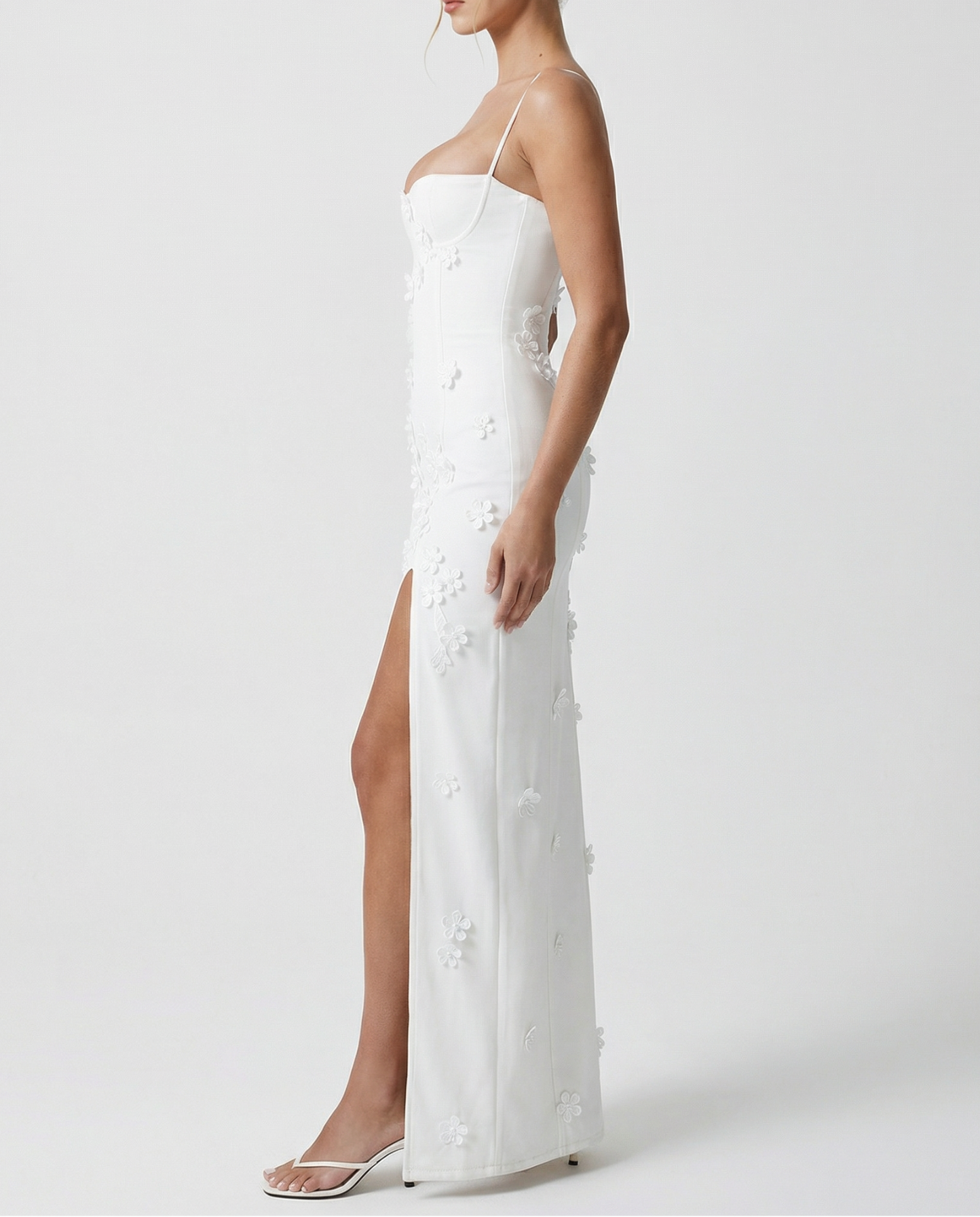 Luna Slit Maxi™ – Corset Floral Dress (Romantic Elegance Sculpted Silhouette)