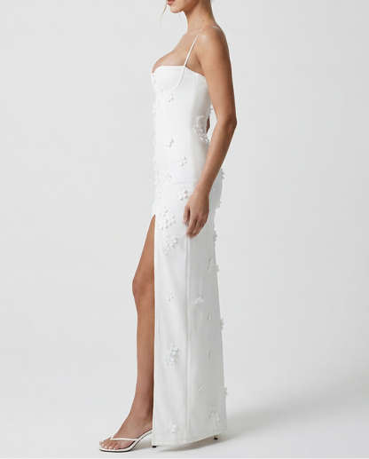 Luna Slit Maxi™ – Corset Floral Dress (Romantic Elegance Sculpted Silhouette)