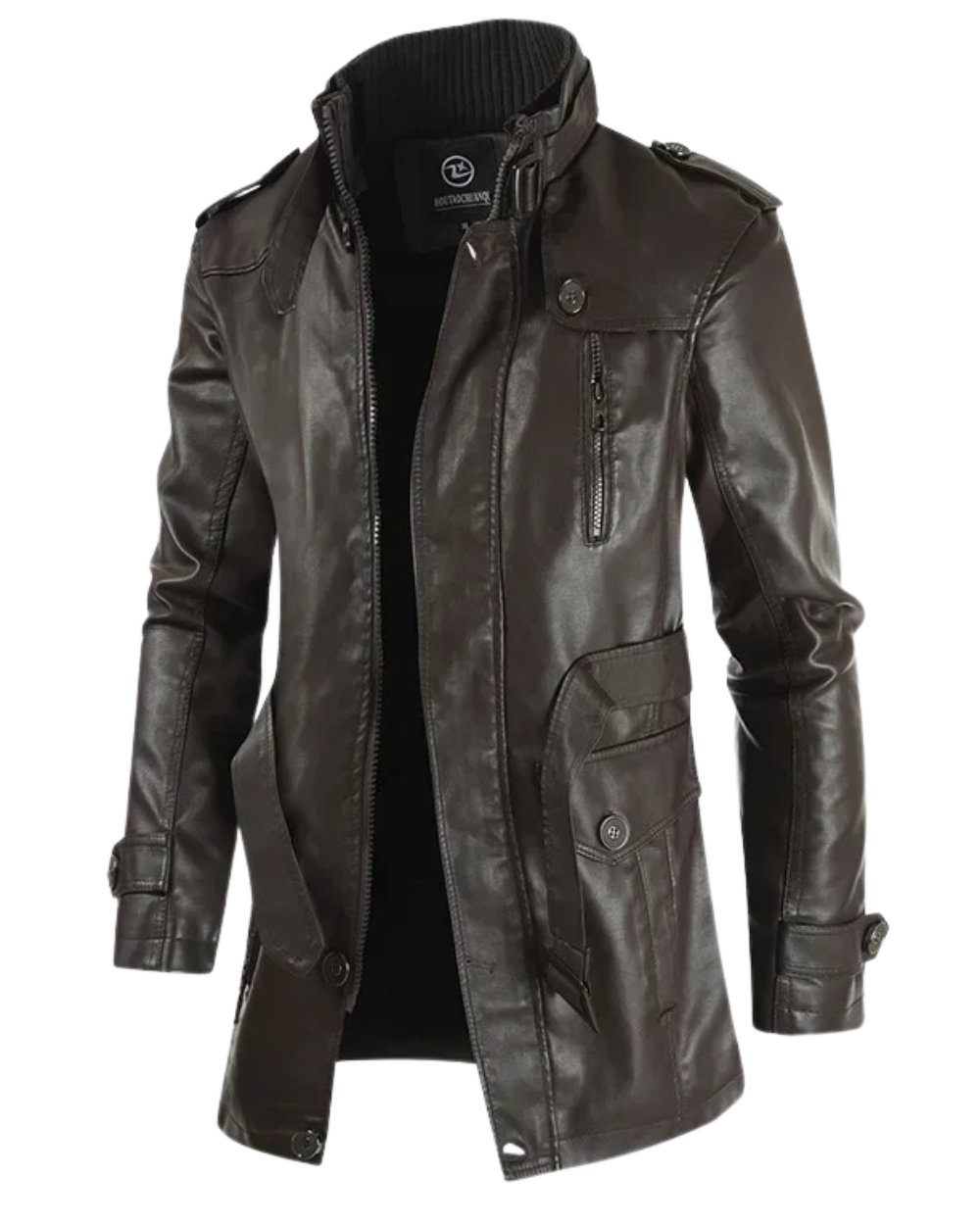 Steven | Stylish Long Leather Coat for Men