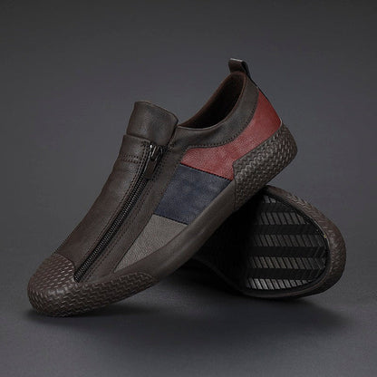Corvin Street Zip Leather Sneaker
