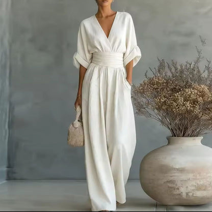 Risel™ | Flowing White Jumpsuit