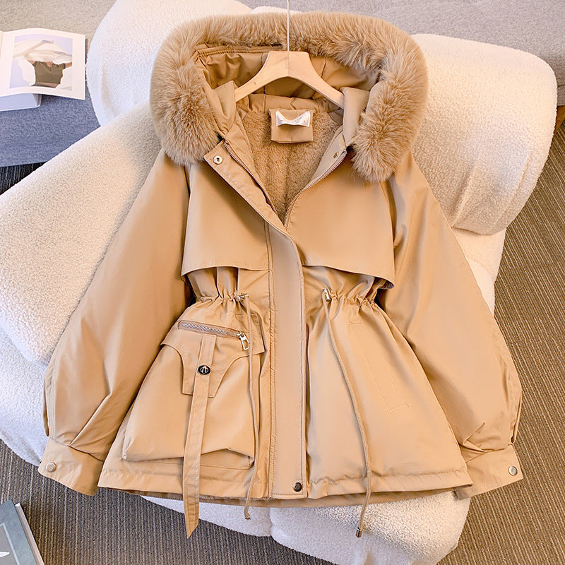Women's Fur-Trimmed Winter Coat, Adjustable Waist | Plush Faux Fur Hood, Weather-Resistant Layer | 4 Colorways | S–2XL