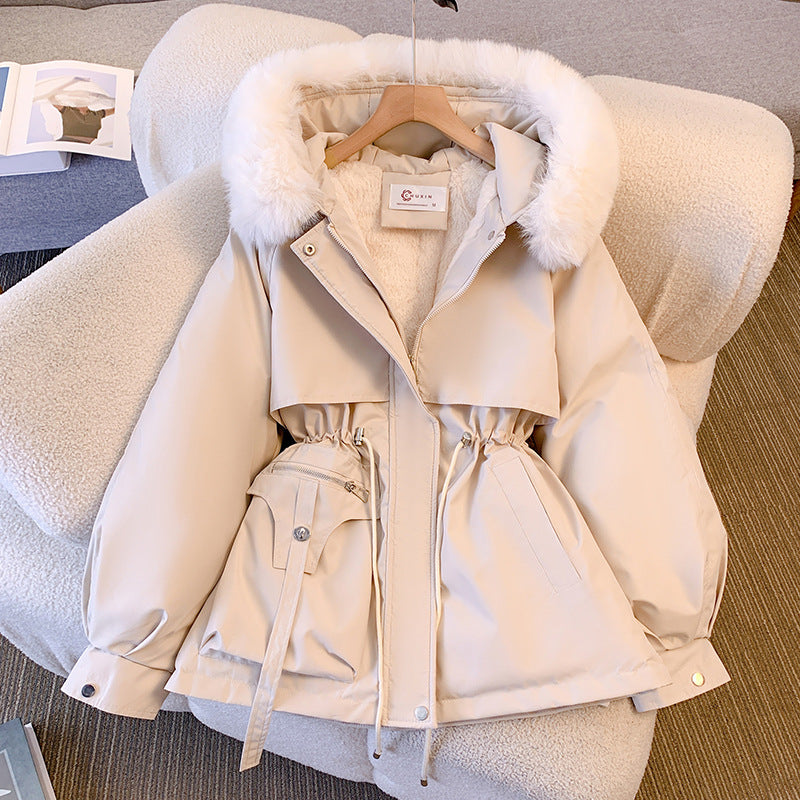 Women's Fur-Trimmed Winter Coat, Adjustable Waist | Plush Faux Fur Hood, Weather-Resistant Layer | 4 Colorways | S–2XL