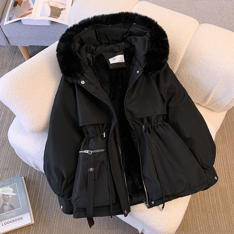 Women's Fur-Trimmed Winter Coat, Adjustable Waist | Plush Faux Fur Hood, Weather-Resistant Layer | 4 Colorways | S–2XL