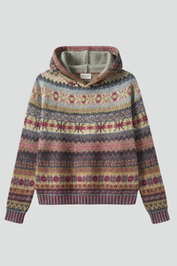 Dakota | Womens Patterned Hoodie with Ribbed Cuffs | Relaxed Fit, Multi-Pattern Design | Blue, Brown, Green XS-6XL