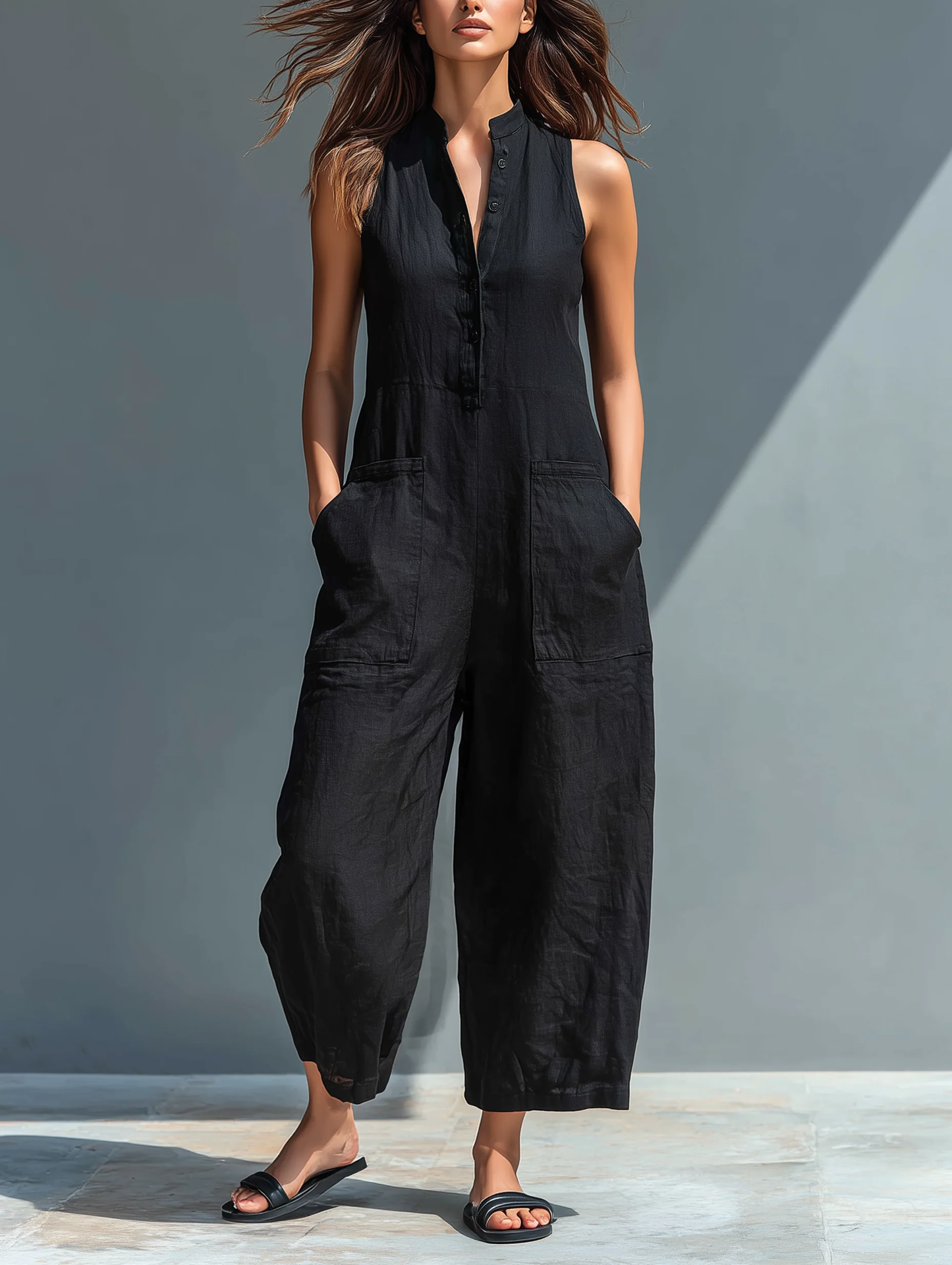 Aloura™ | Minimalist Sleeveless Jumpsuit