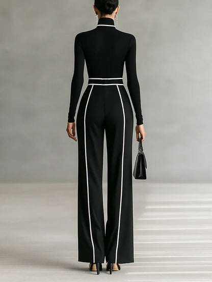 Aveline™ | Elegant outfit with contrast detail