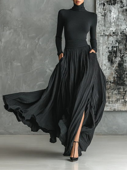 Vivienne™ | Elegant ensemble with pleated skirt