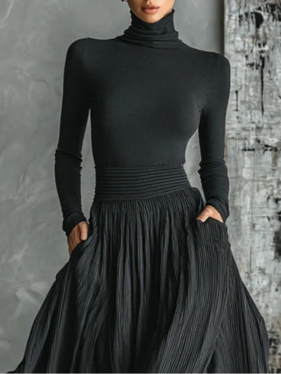 Vivienne™ | Elegant ensemble with pleated skirt