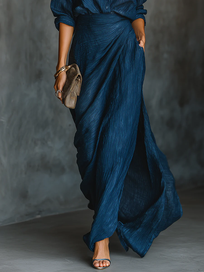 Evelyne™ | Elegant Ensemble with Long Skirt