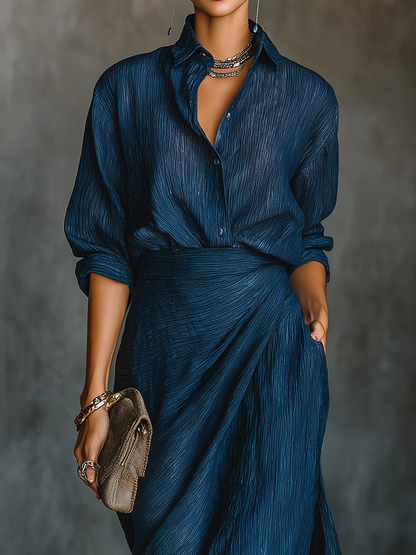 Evelyne™ | Elegant Ensemble with Long Skirt