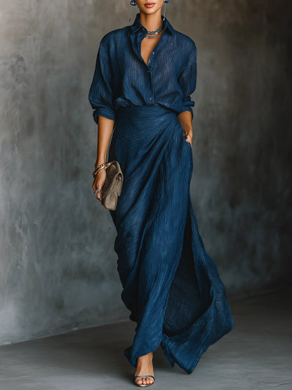 Evelyne™ | Elegant Ensemble with Long Skirt