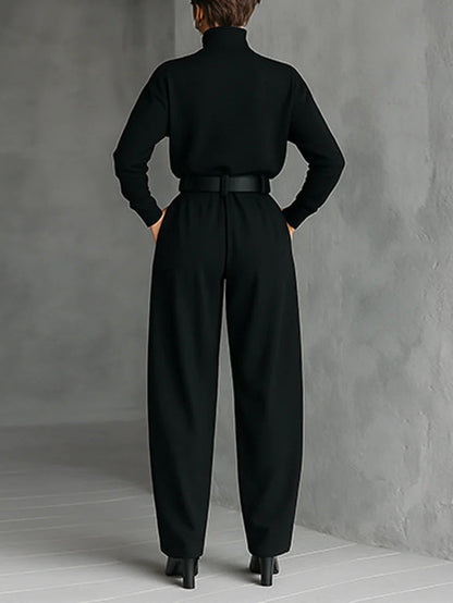 Selena™ | Black 2-Piece Set with Belt