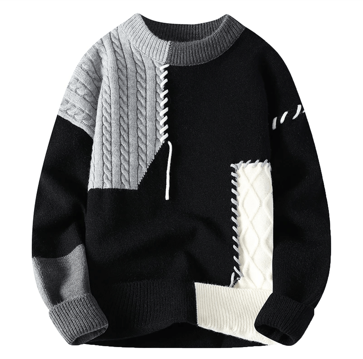 Anton | Herren Pullover mit Patch-Design — Moderner Casual Strick in 3 Farben | Westmere