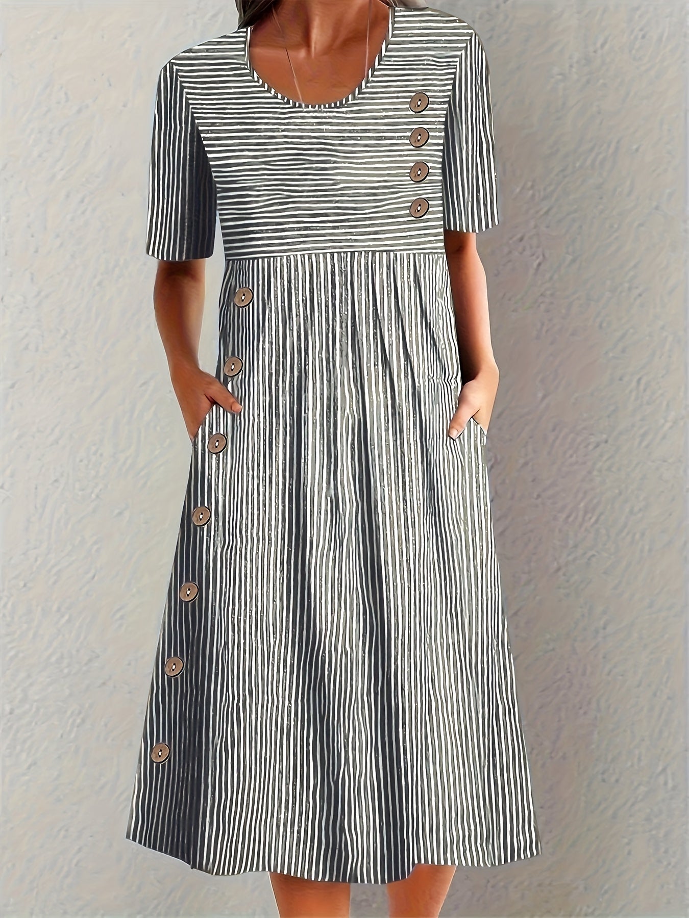Coralie™ | Crisp Striped Summer Maxi