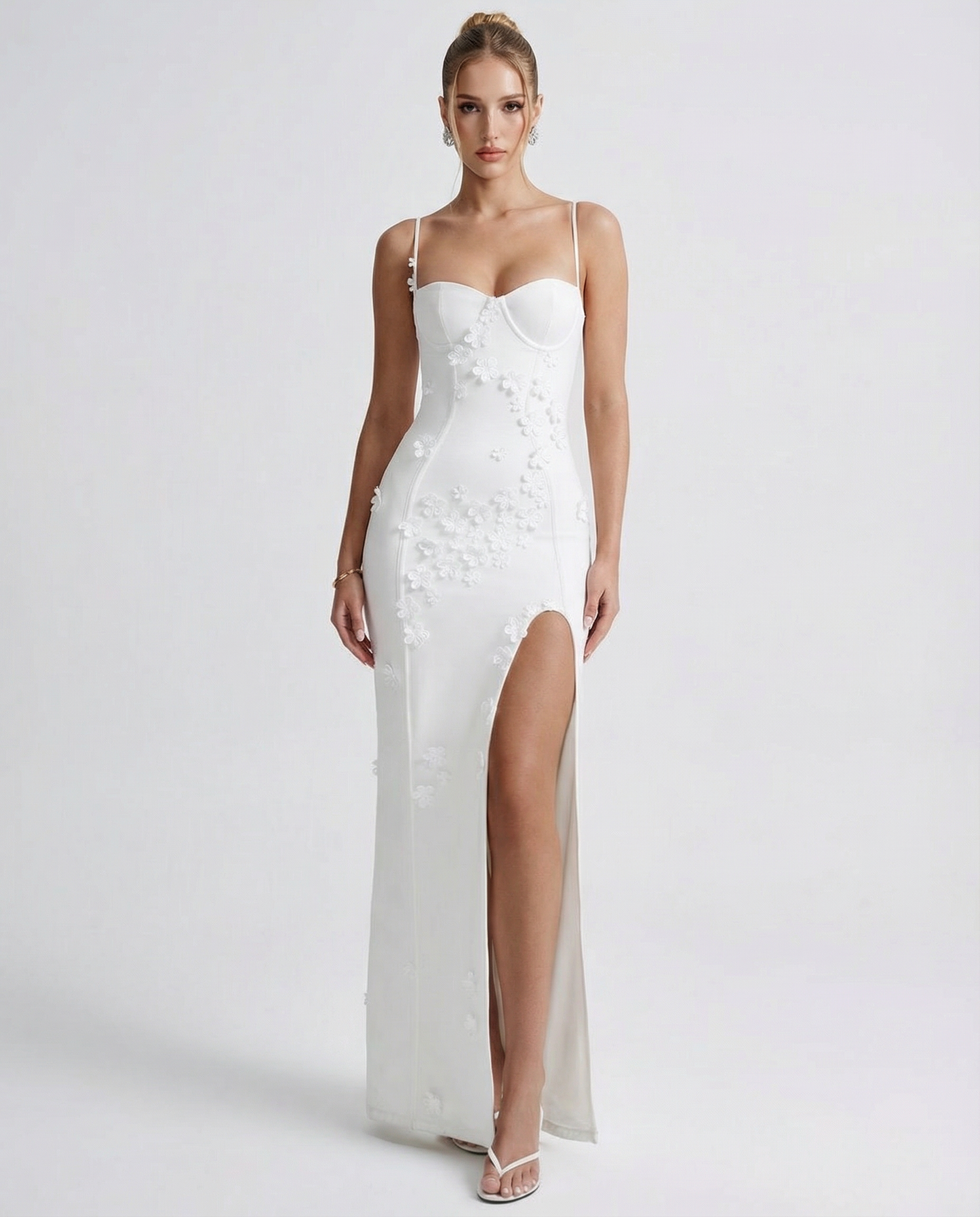 Luna Slit Maxi™ – Corset Floral Dress (Romantic Elegance Sculpted Silhouette)