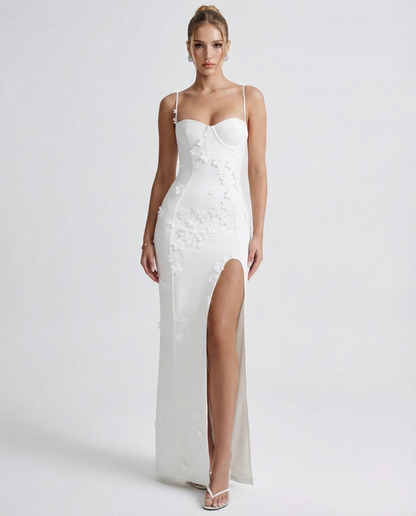 Luna Slit Maxi™ – Corset Floral Dress (Romantic Elegance Sculpted Silhouette)