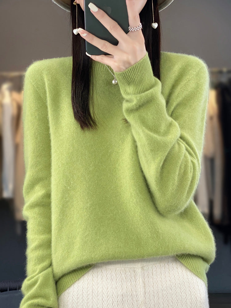 Aldora | Women's Relaxed Fit Knit Pullover Sweater — Soft Fuzzy Crew Neck in 14 Colors | Westmere