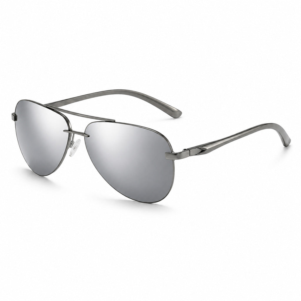 AeroVogue™ | Polarized Rimless Aviator Sunglasses