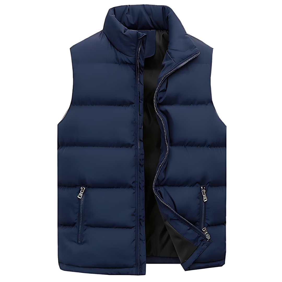 Eric Mens Puffer Vest for Layering in Blue