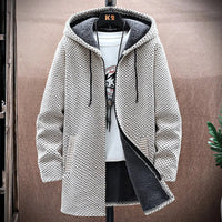 Seth | Mens Wool Cashmere Blend Hooded Jacket | Fleece-Lined, Deep Pockets | White, Green, Black and More XS-XXL