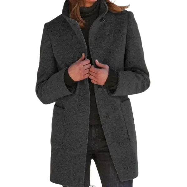 Women's Timeless Tailored Coat, Structured Silhouette | Warm & Versatile Everyday Layer | 11 Colorways | S–6XL