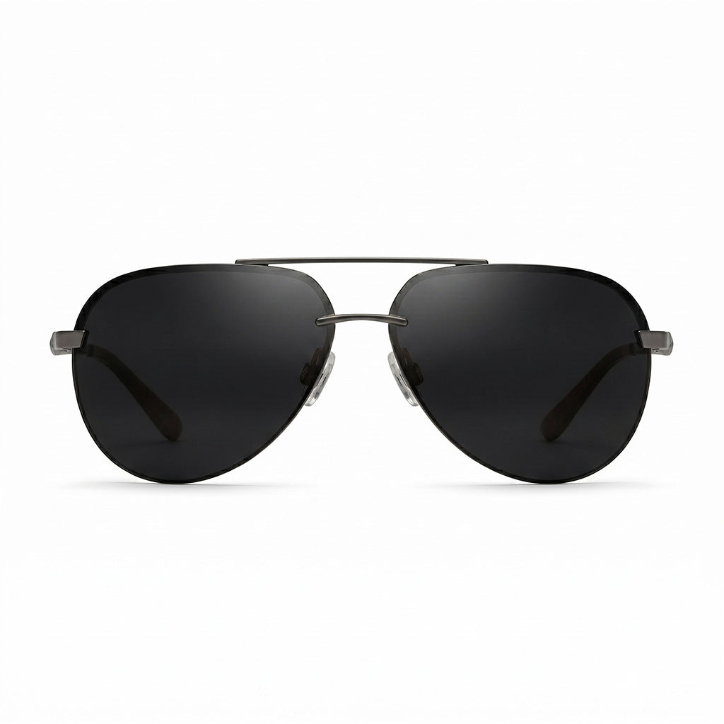 AeroVogue™ | Polarized Rimless Aviator Sunglasses