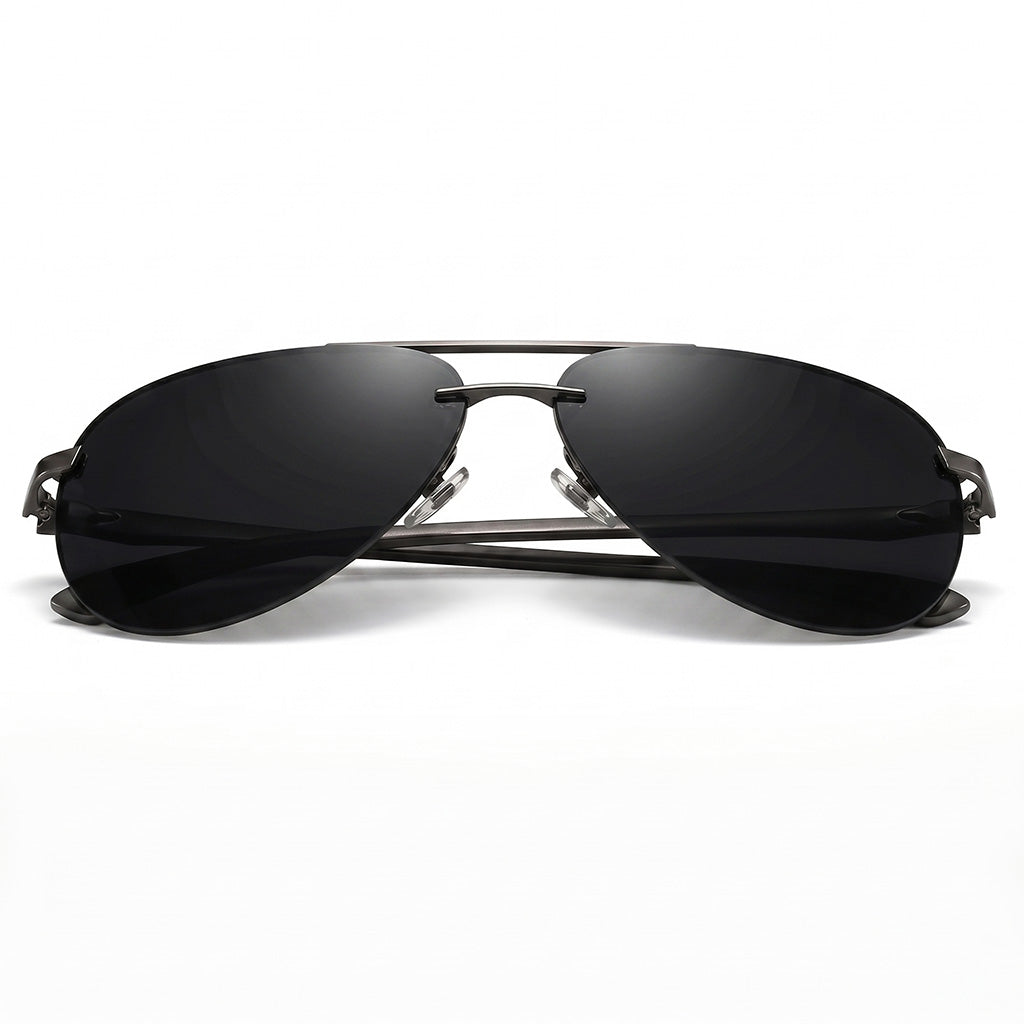 AeroVogue™ | Polarized Rimless Aviator Sunglasses