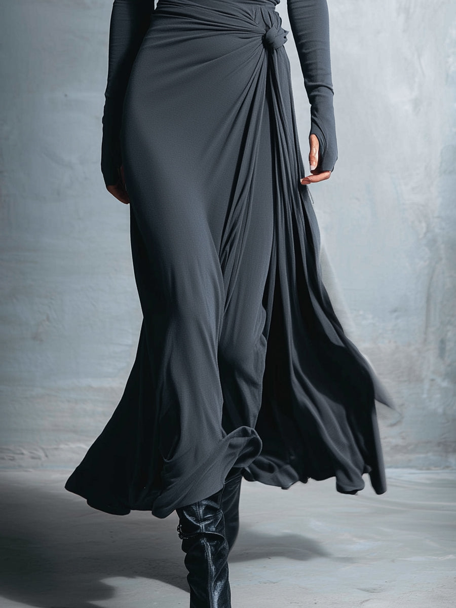 Katrina™ | Long dress with side knot
