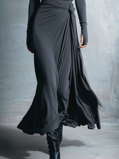 Katrina™ | Long dress with side knot