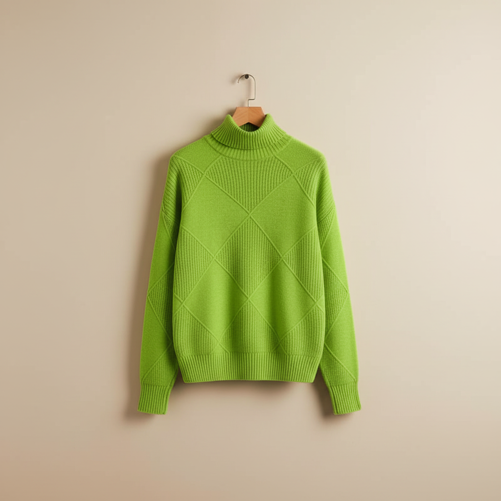 Calloway | Women's Diamond Knit Turtleneck Sweater — Raised Diamond Texture in 13 Colors | Westmere