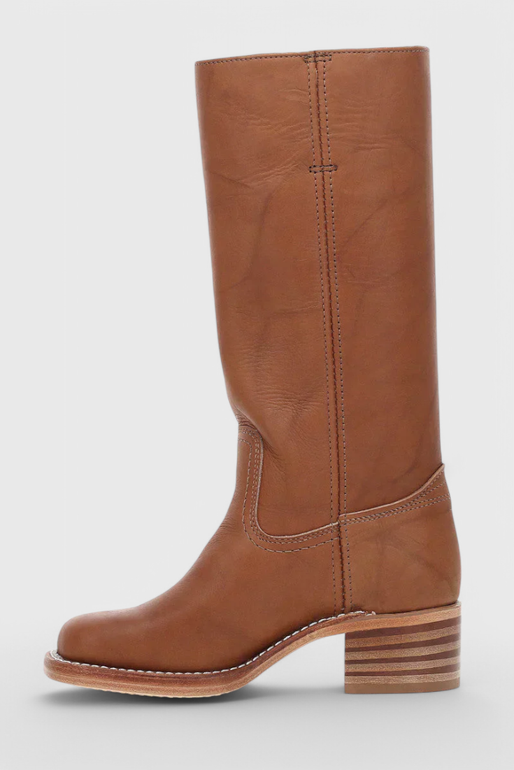 Clara Womens Knee High Boots in PU Leather