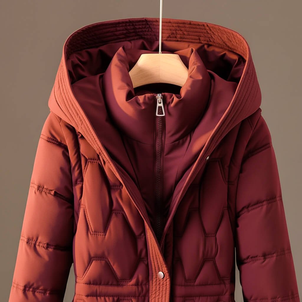 Kristy Womens Quilted Hooded Winter Coat