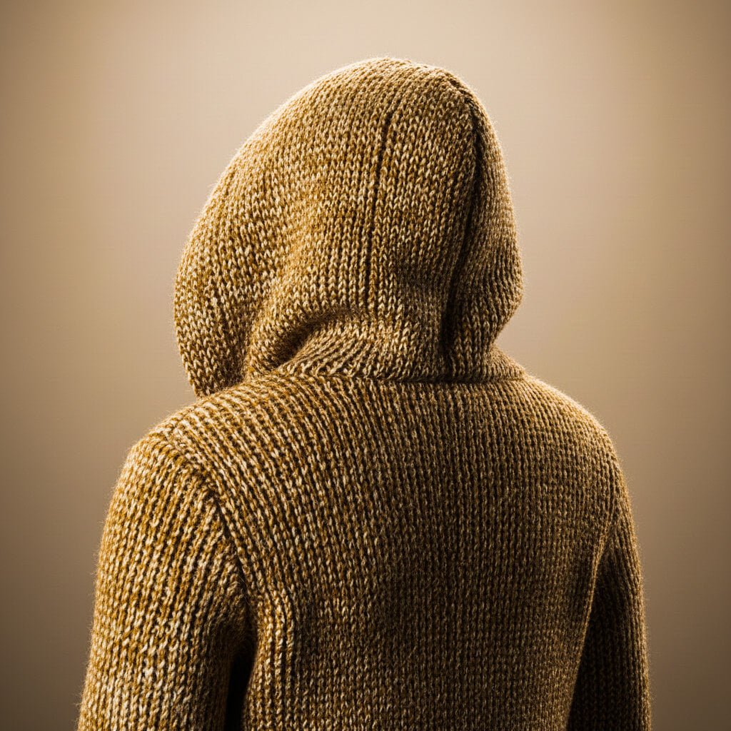Aaron Mens Wool Blend Hooded Cardigan