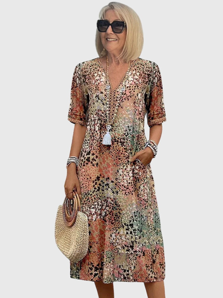 Bella™ | Elegant Floral Midi Dress
