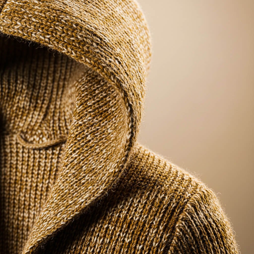 Aaron Mens Wool Blend Hooded Cardigan
