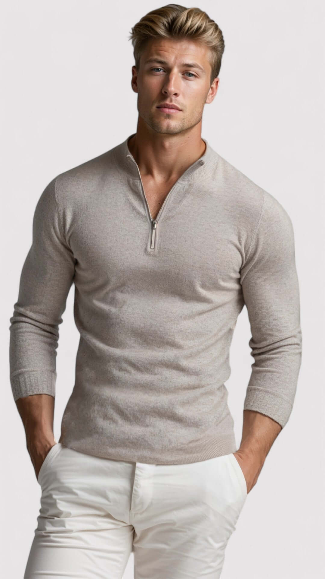 Jacob Mens Half-Zip Sweater, Lightweight Warmth