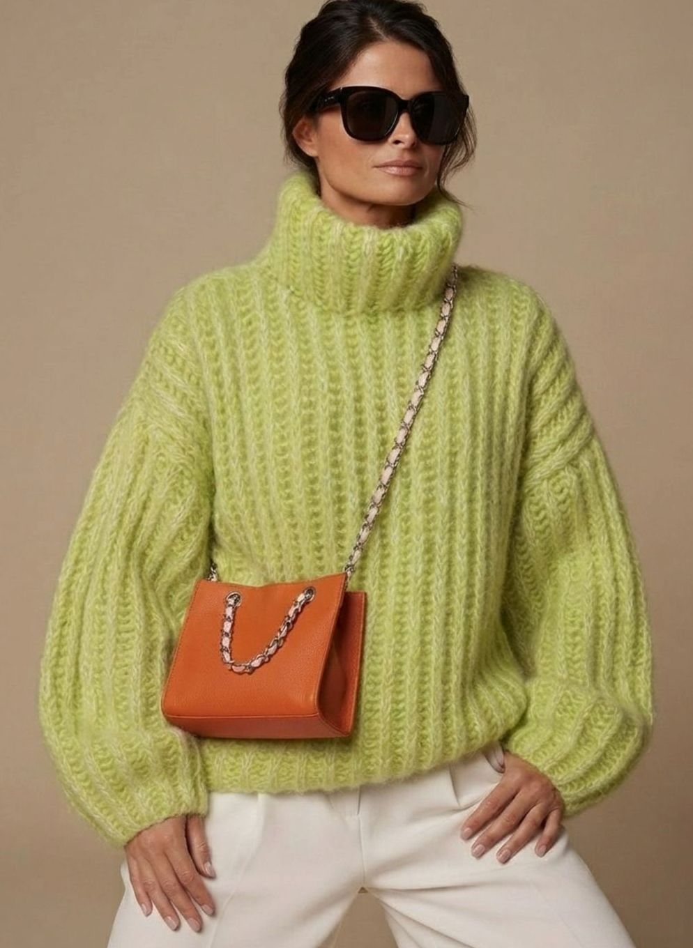 Charlotte | Damen Oversized Rollkragen Strickpullover — Flauschig Warm in 3 Farben | Westmere