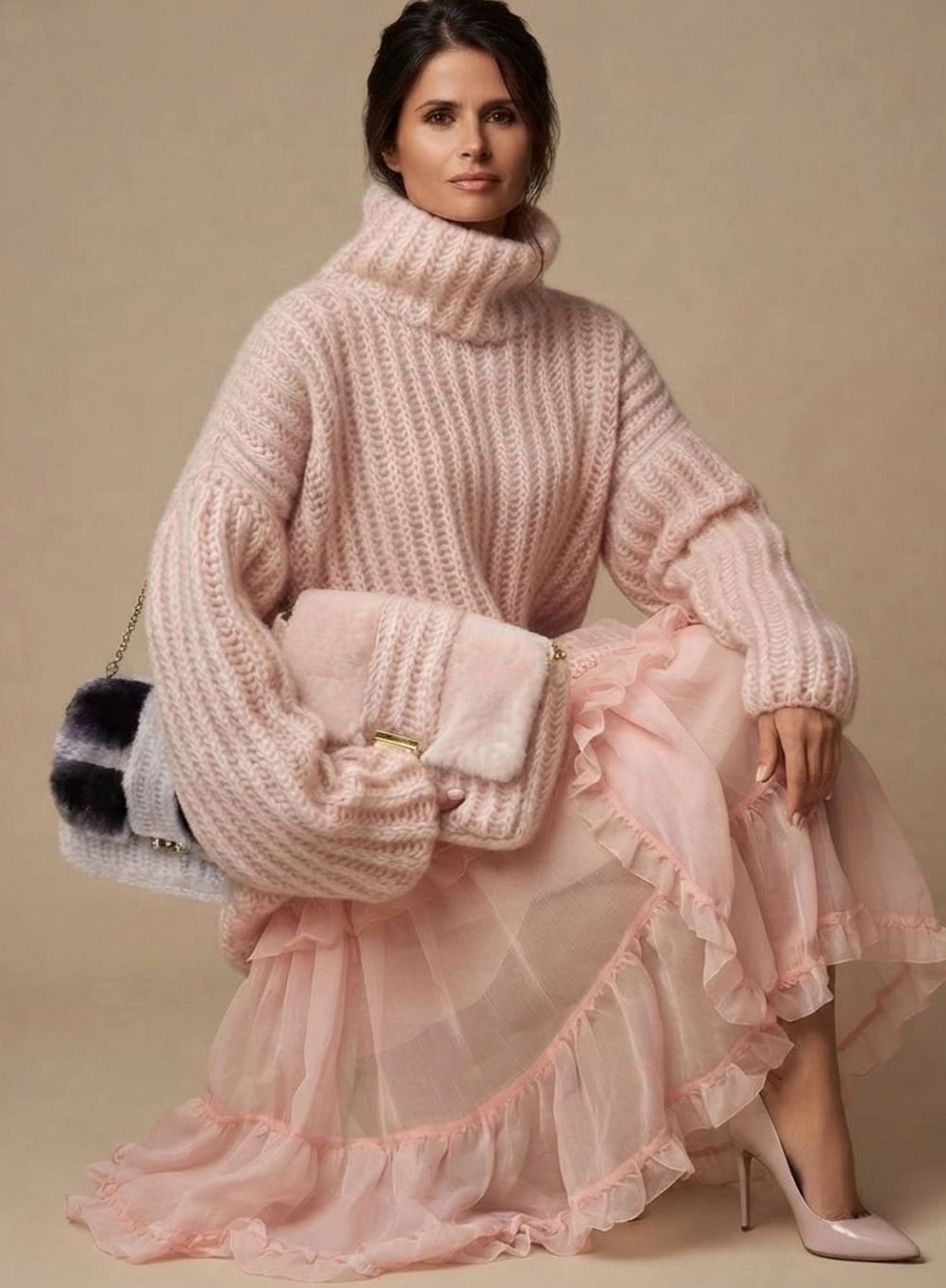 Charlotte | Damen Oversized Rollkragen Strickpullover — Flauschig Warm in 3 Farben | Westmere