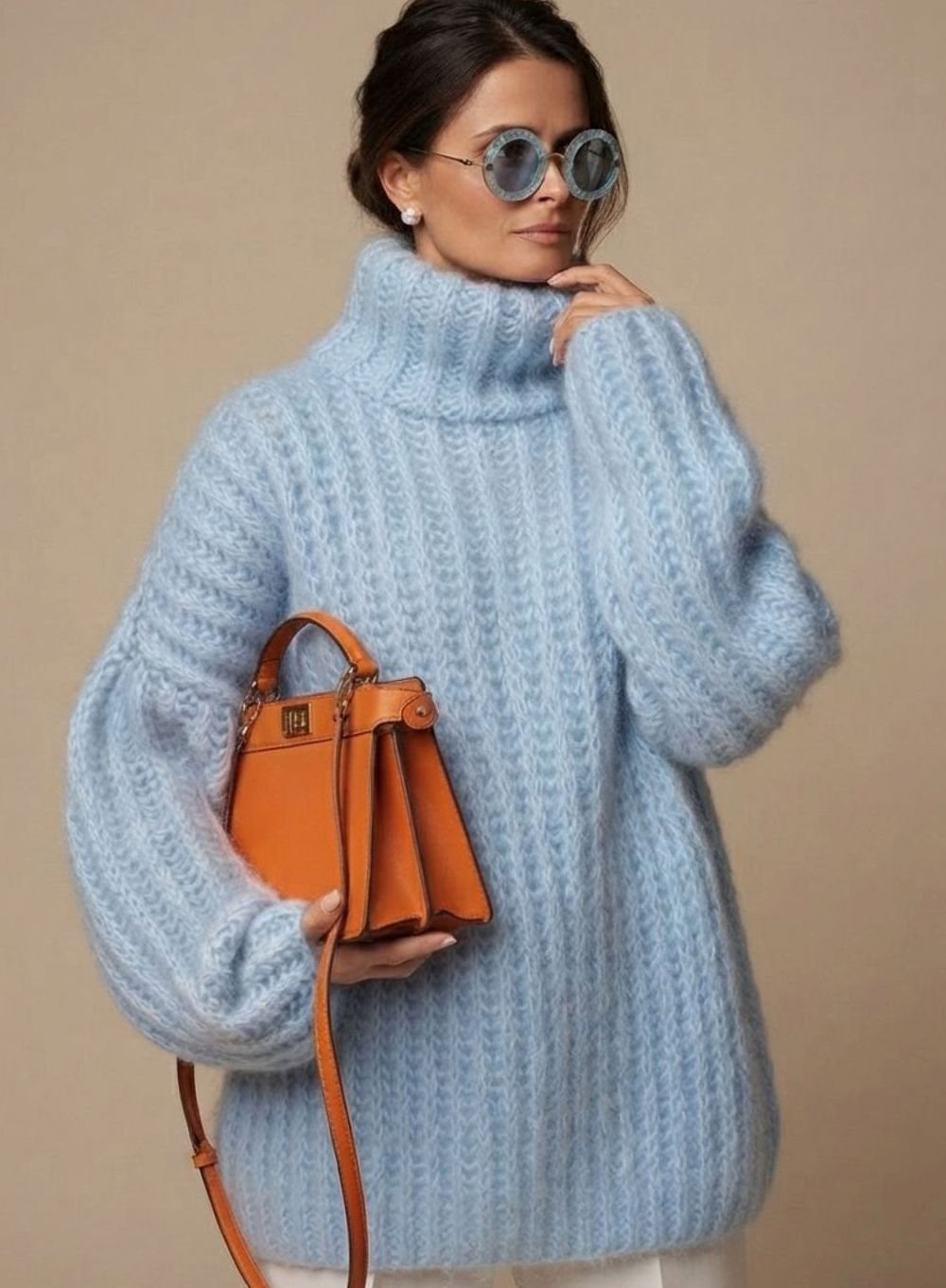 Charlotte | Damen Oversized Rollkragen Strickpullover — Flauschig Warm in 3 Farben | Westmere