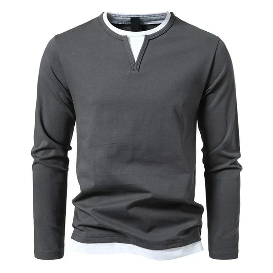 Alvin | Premium long-sleeved shirt made from combed cotton