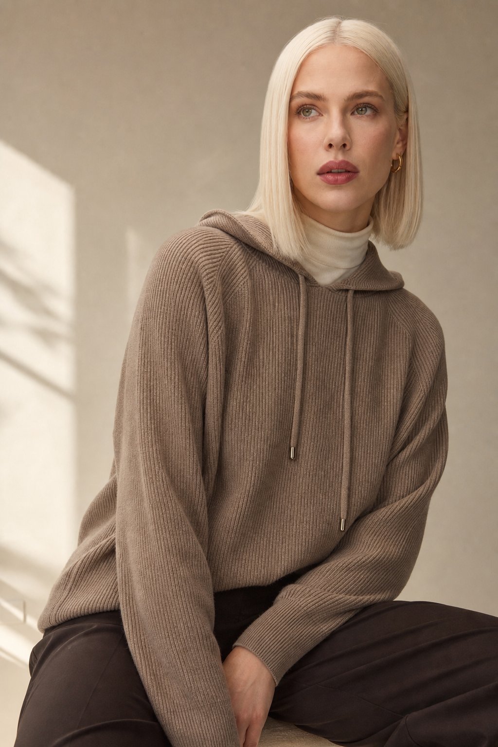 April Womens Cashmere Blend Hoodie