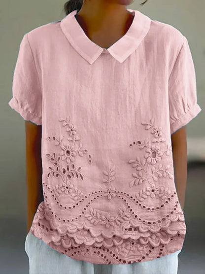 Lily™ | Floral Embroidered Shirt